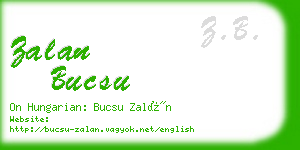 zalan bucsu business card